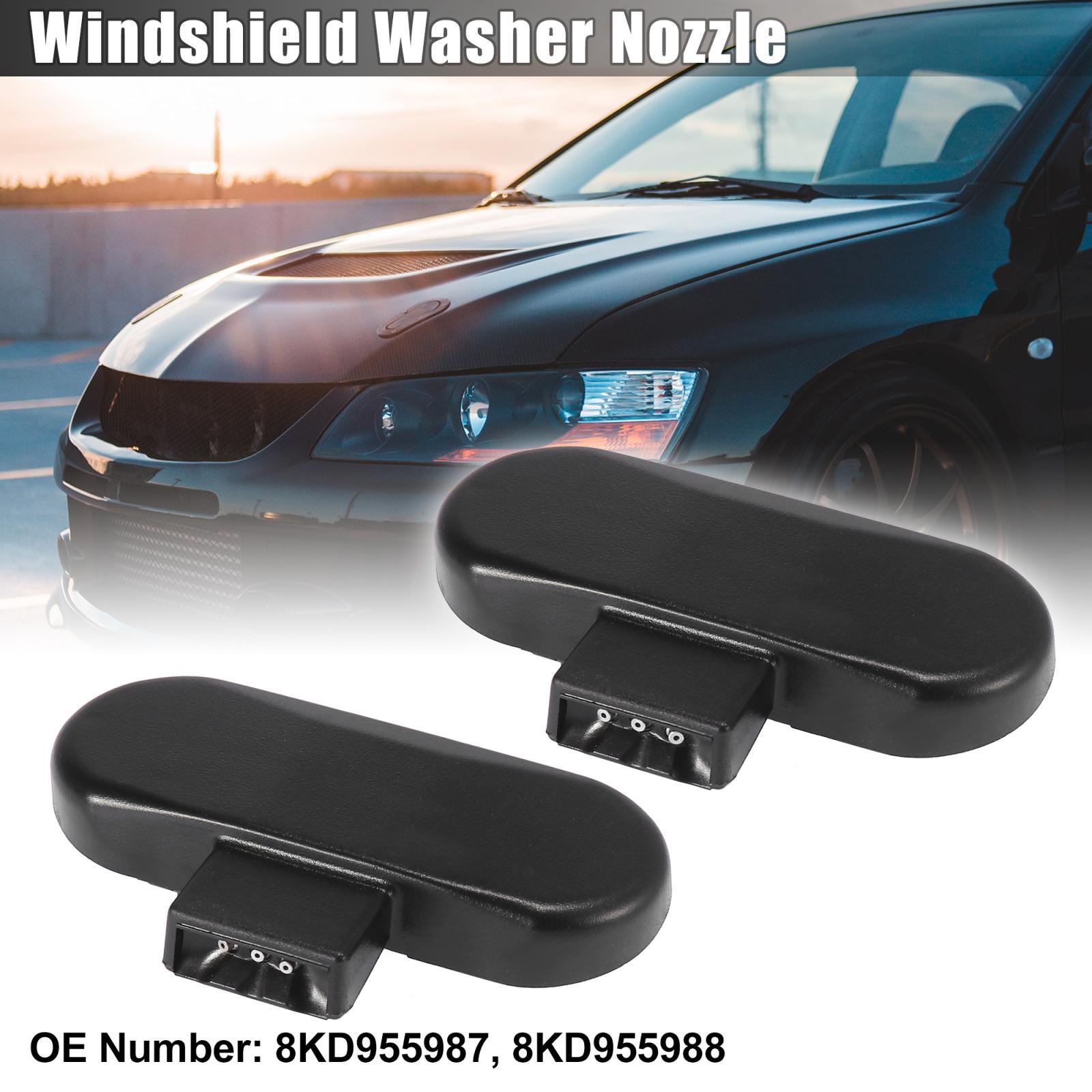 Pair Windshield Washer Nozzles Spray Jet 8KD955987 8KD955988 for Audi A4L