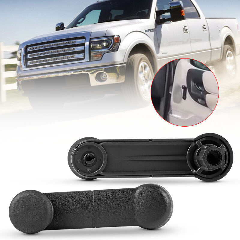 2X Inside Manual Window Crank Handles Black For 1993-14 for Ford RANGER F150 F350 US