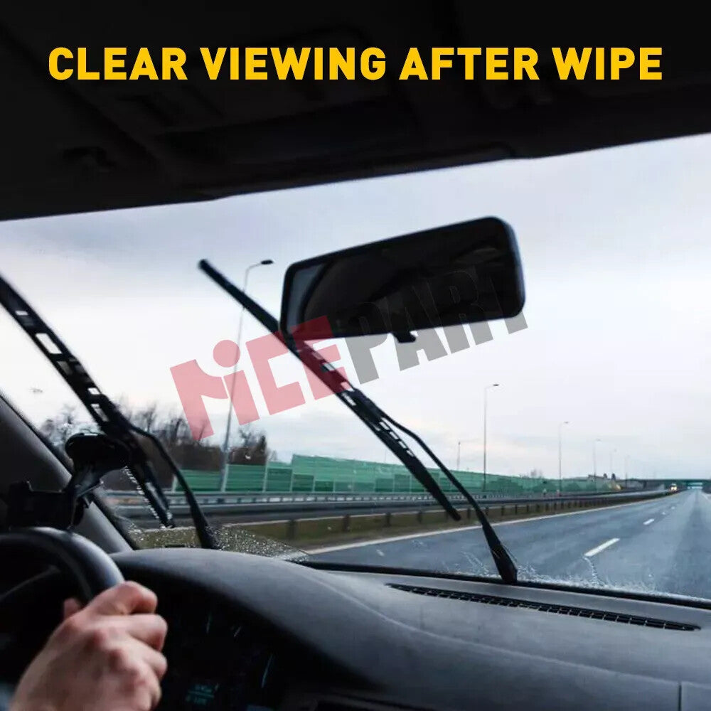 4 pcs 28Silicone Frameless Windshield Wiper Adhesive strip Compatible Car Bus