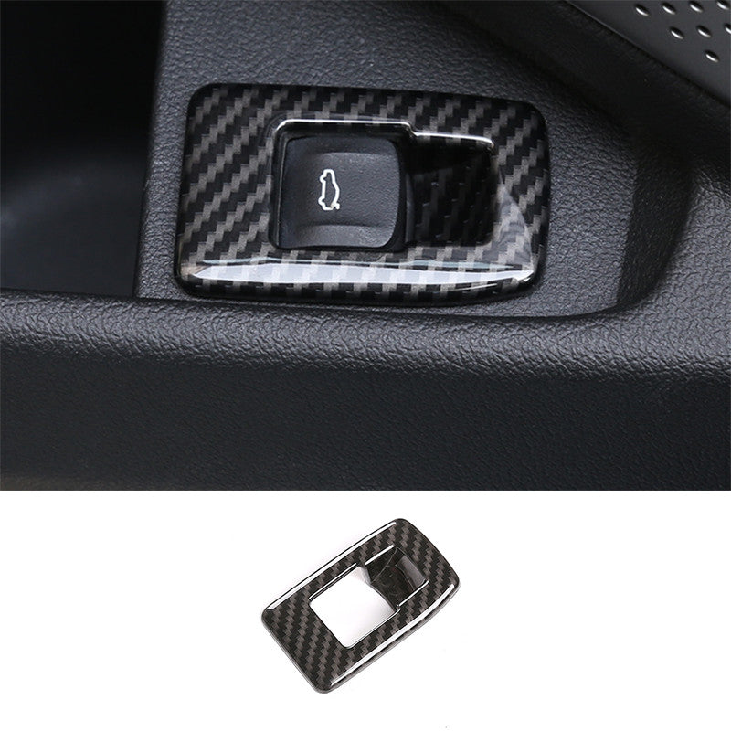 Tailgate Rear Door Button Cover Trim Carbon Fiber for BMW 3-Series G20 2019-2023