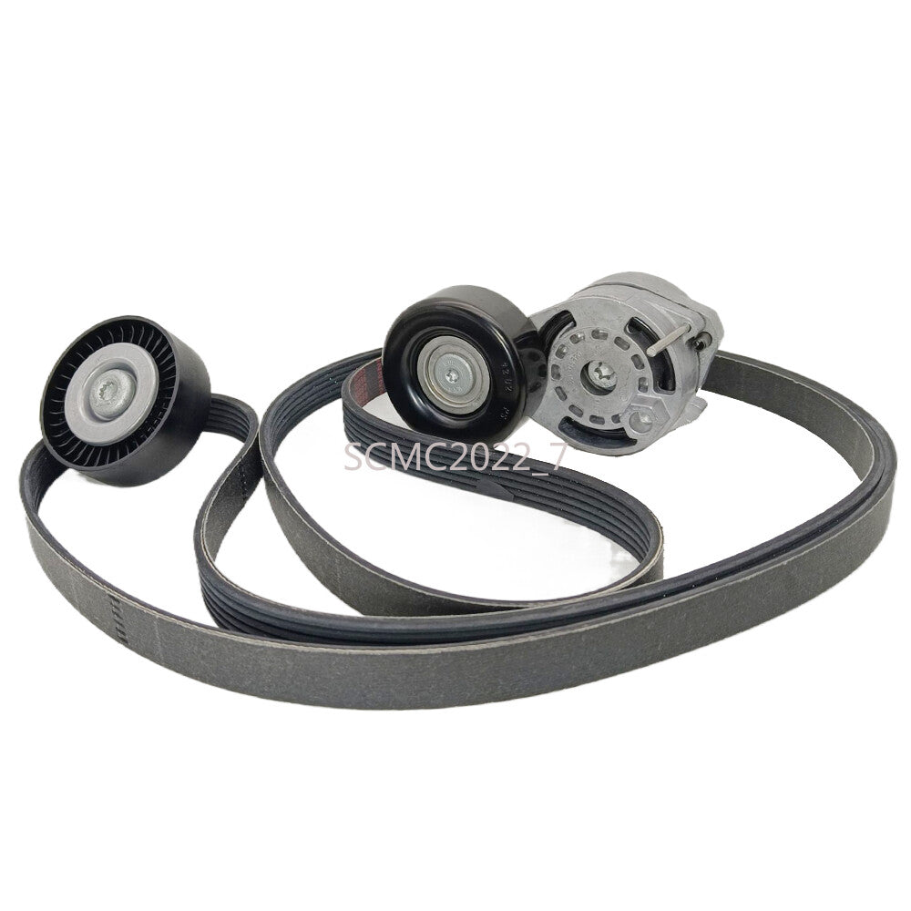 6PK2411 Belt Tensioner w/ Pulley Set for Audi A4 A6 06E903137J AUK BKH 2.4 3.2L