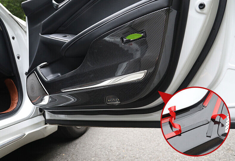 for Honda Accord 2018-2022 Carbon Fiber Inner Door Anti-Kick Panel Overlay Cover