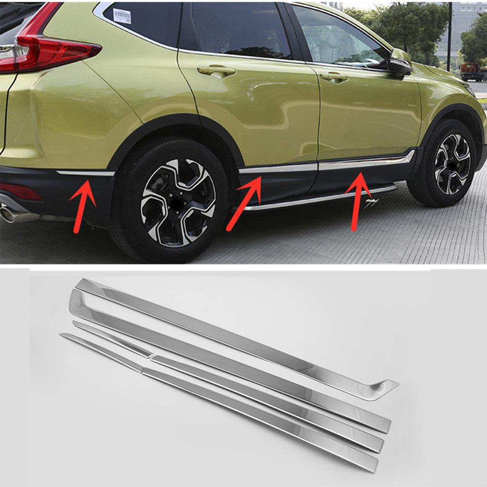 Abs Chrome Body Side Moulding Cover Trims 6pcs Fit for Honda Cr-v Crv 2018-2022