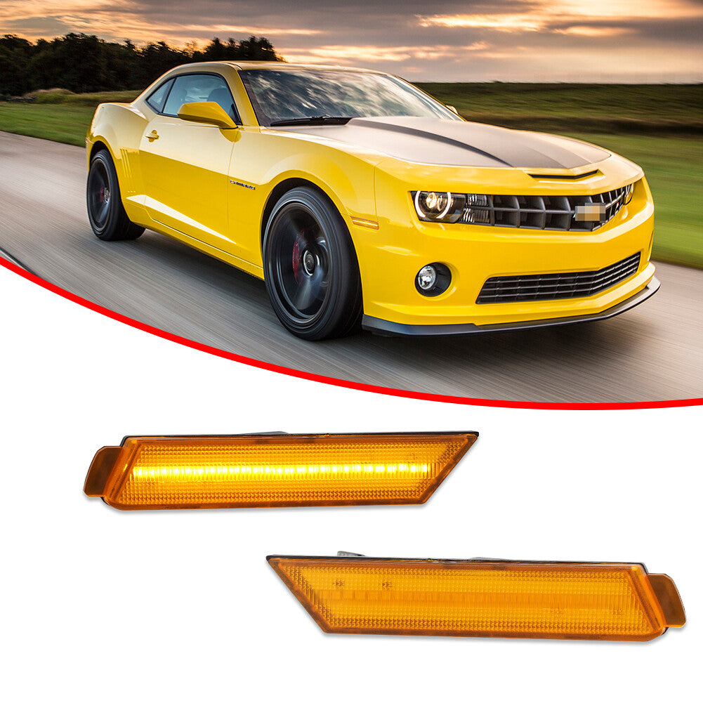 2-pack Amber LED Front Corner Parking Marker Lights for 2010-2015 for Chevrolet Camaro