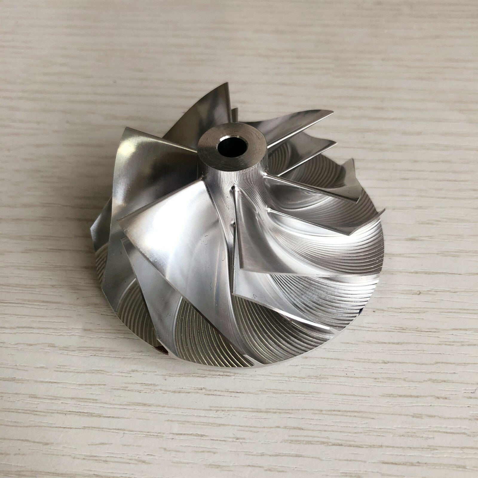 T04E 442476-0017 58.00/74.99 mm 6+6 Blade Turbine Blank Compressor Wheel