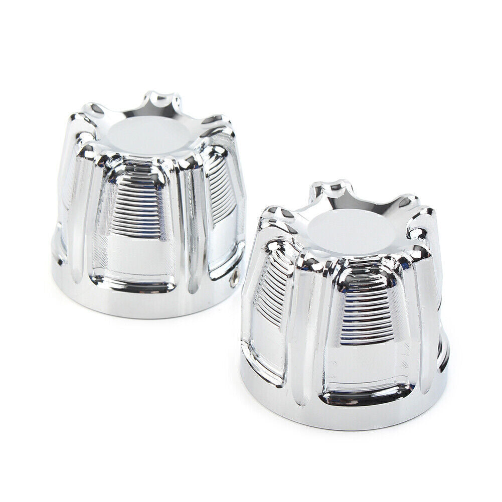 CNC Front Axle Nut Cap Covers Fit for Harley Softail Touring Street Glide Chrome