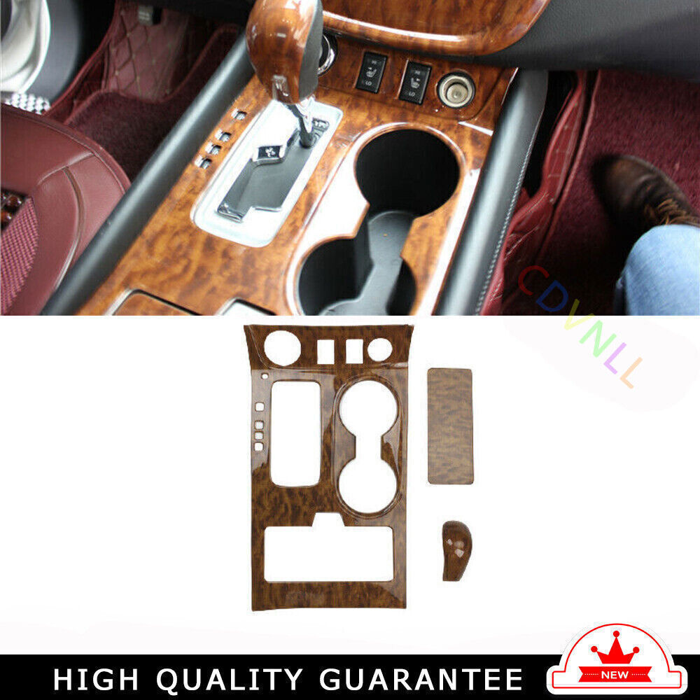 3P Console Gear Shift Frame Cover Trim for Nissan Murano 15-18 Peach Wood Grain