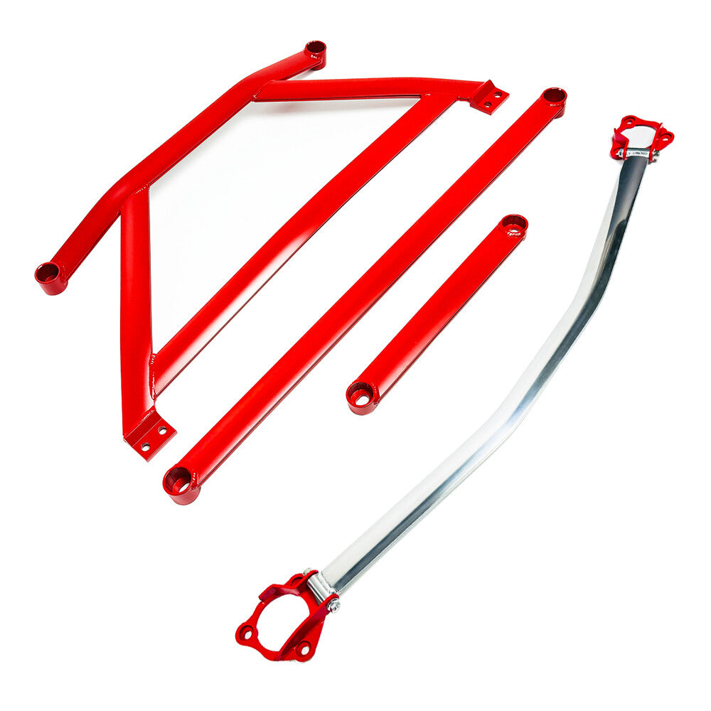 Front Upper Strut Bar + Front Rear Lower Bar + H Brace for Honda for Civic 2006-11
