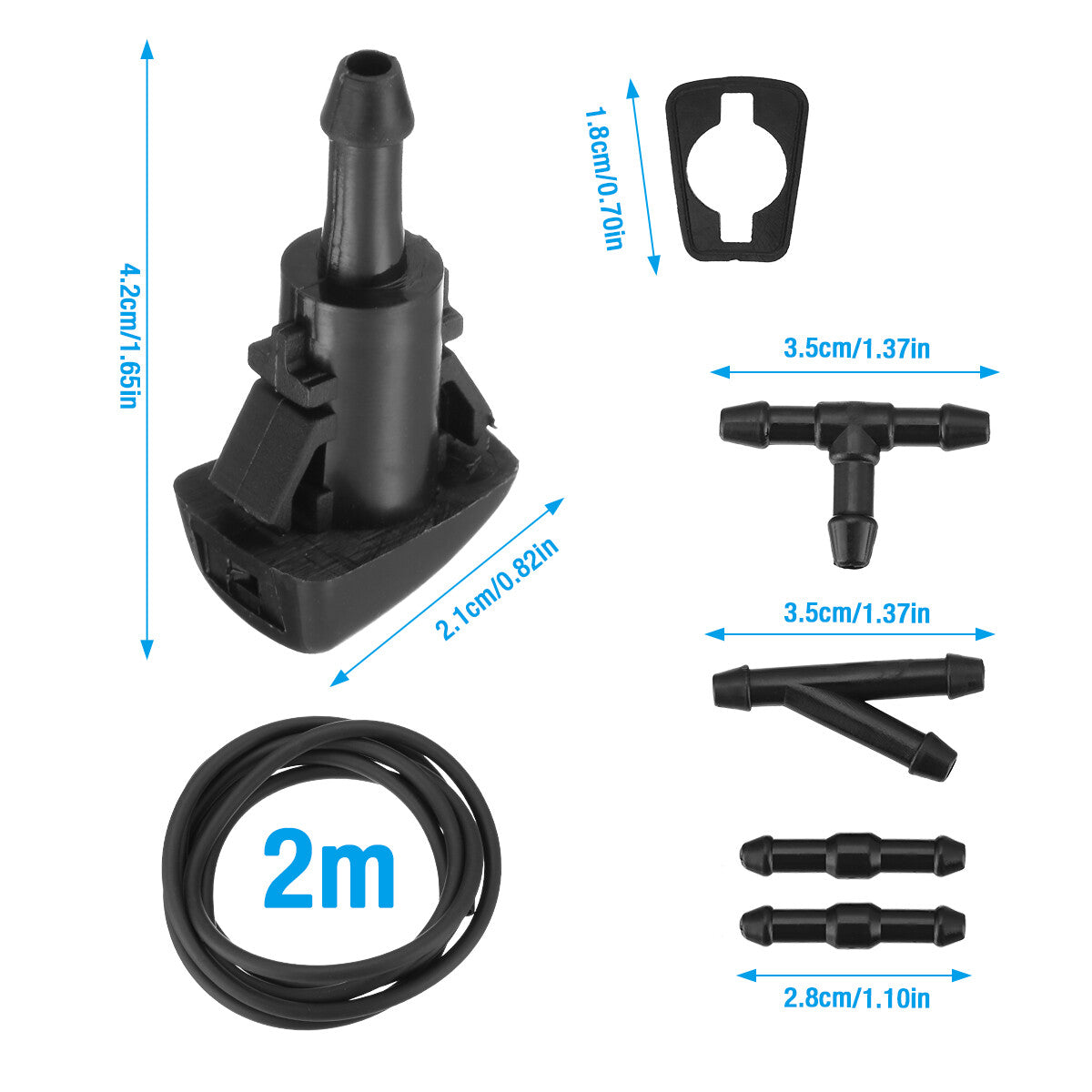 Car Front Windshield Washer Squirter Nozzle Spray for Dodge for Jeep for Chrysler for Ram