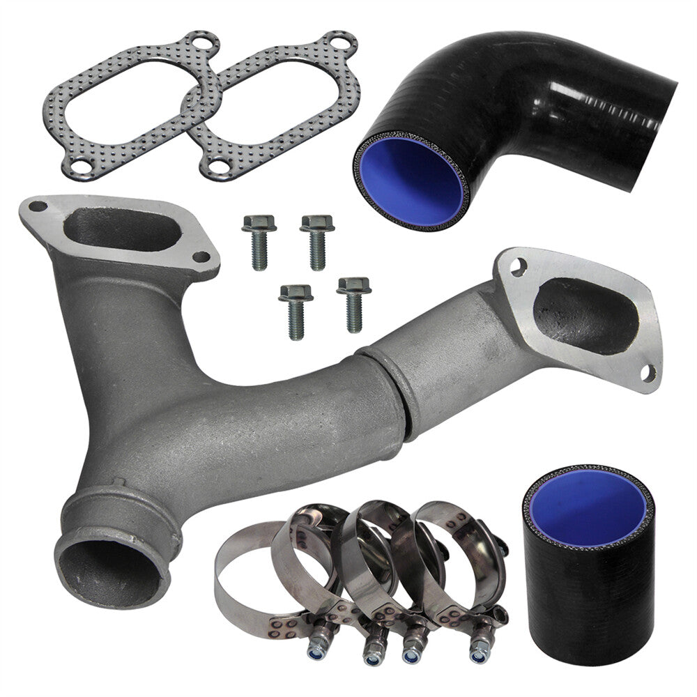 Fits 02-07 for Subaru Impreza WRX/STI Upgrade Intercooler Y-Pipe + Black Couplers