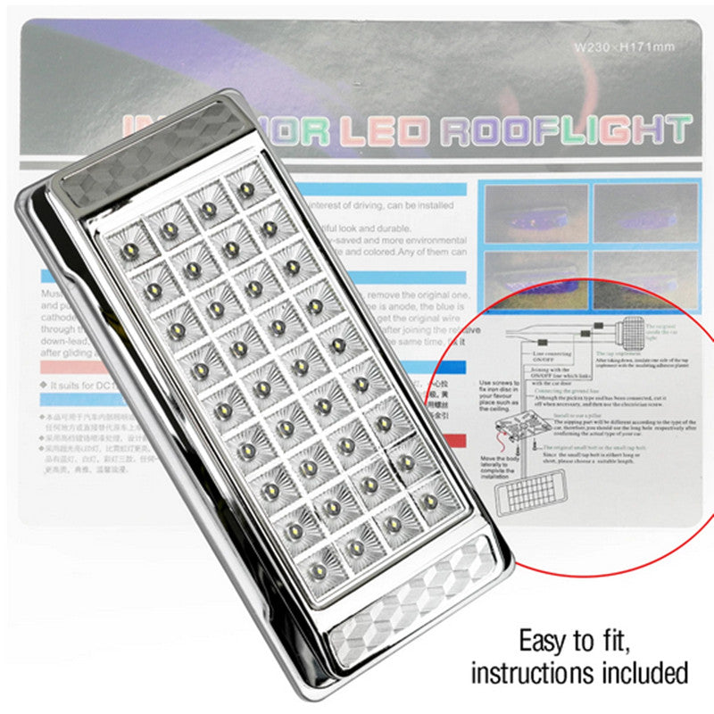 Car White 12V 36 Led Auto Interieur Light Dome Lamp Boot Indoor Plafond Lamp
