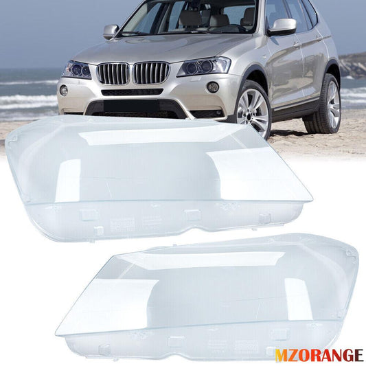 2¡Á F¨¹r for BMW F25 X3 2011-2014 Scheinwerferglas Linse Abdeckung Links+Rechts NEU
