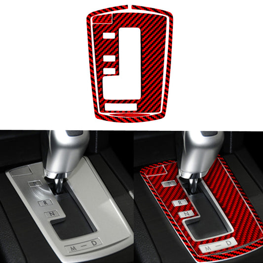 Red Carbon Fiber Automatic Gear Shift Cover for Subaru Legacy Outback 2010-14