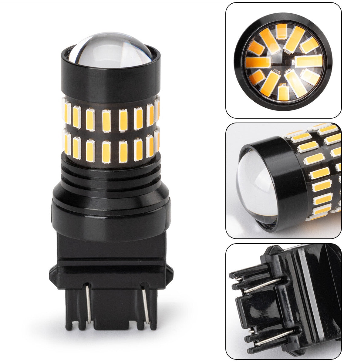 2PCS 3157 Turn Signal LED Bulbs 3156 3057 4157 Bulb Yellow Light New US