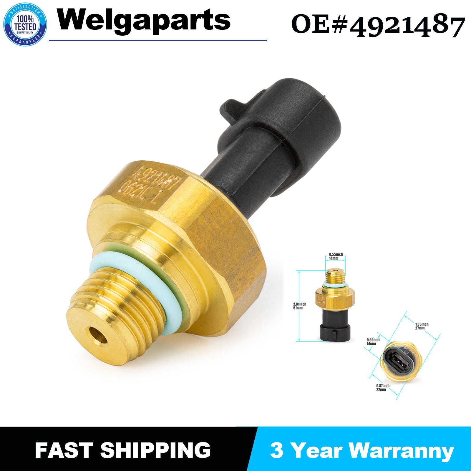 New Oil Pressure Sensor 3080406 PS398 For N14 M11 ISX 4921487 3083716