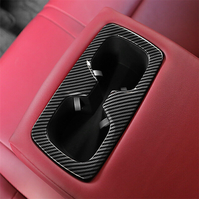 ABS Carbon Fiber Rear Water Cup Holder Trim for Lexus NX 250 350h 450h+ 22-2024