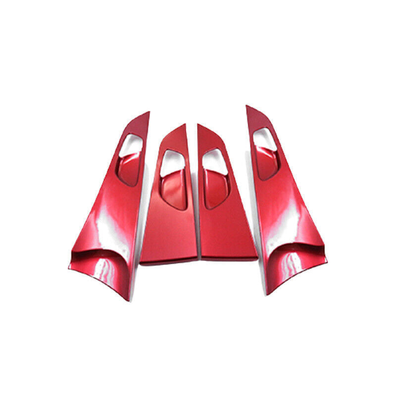 Car Inner Door Panel Decor Cover Trim 4PCS for Kia K3 Forte 2019-2022 Bright Red