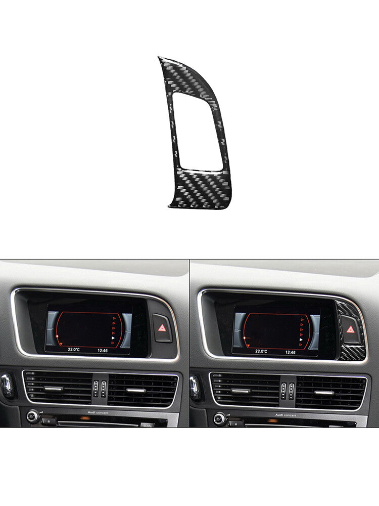 Carbon Fiber Double Flashing Button Trim Panel for Audi Q5 2009-2017