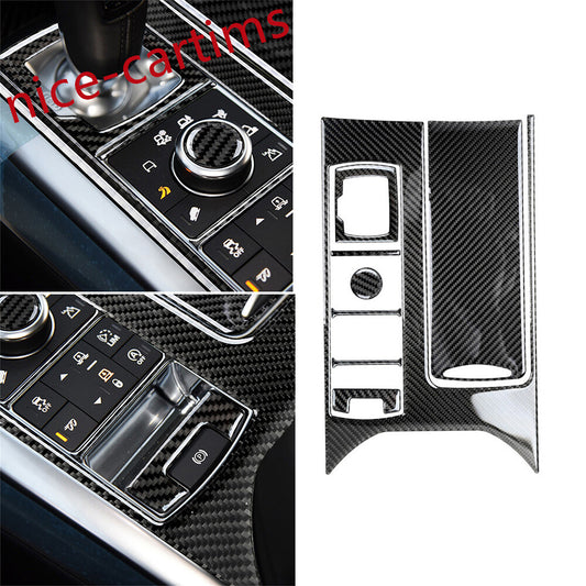 8¡ÁCarbon Fiber Console Gear Shift Panel Cover For LR for Range Rover Sport 2014-2017