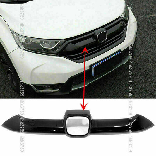 Piano Black Car Front Grille Grill Cover Moulding Trim for Honda CR-V 2017-2022
