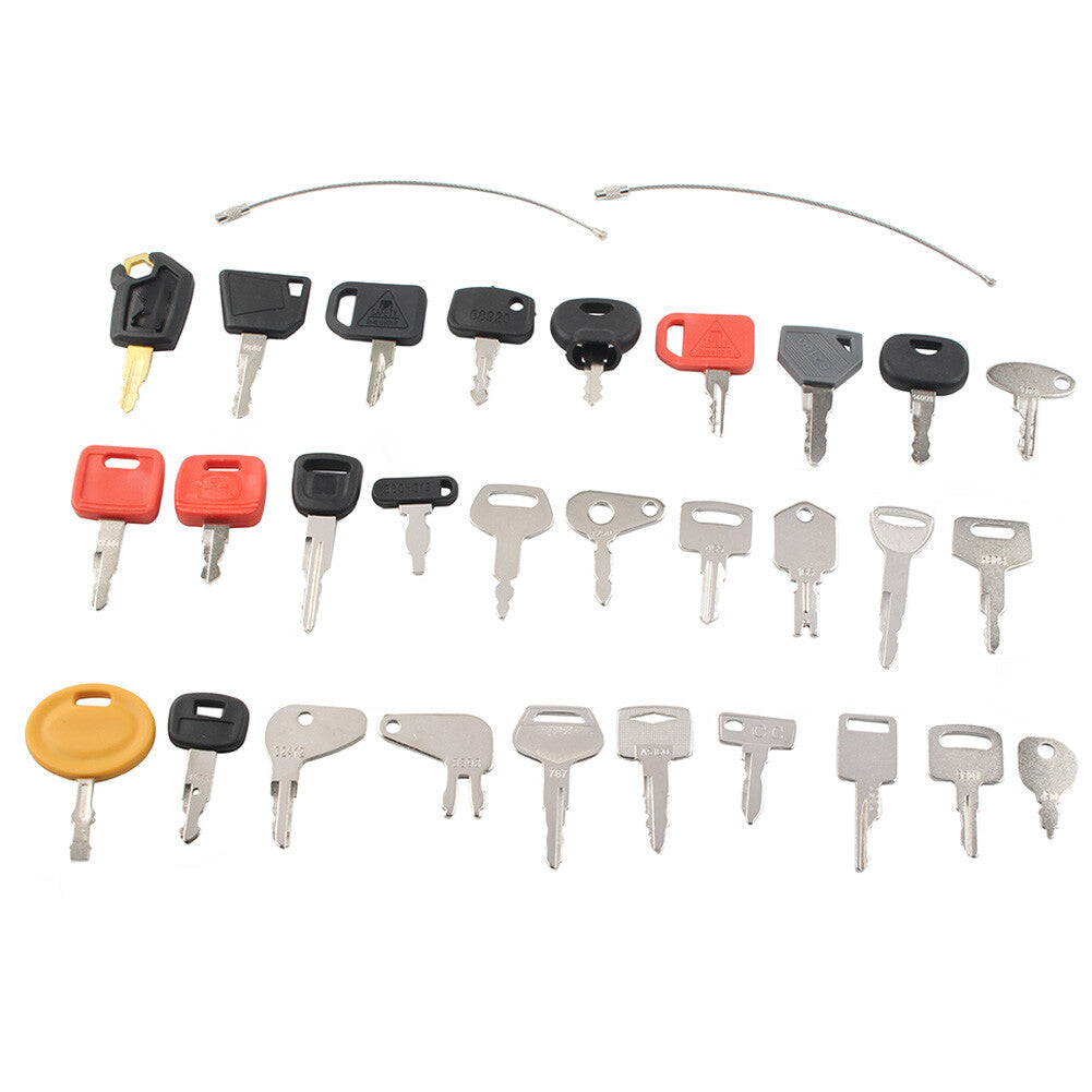29 Keys Heavy Equipment Ignition Key Set for Komatsu For Backhoes
