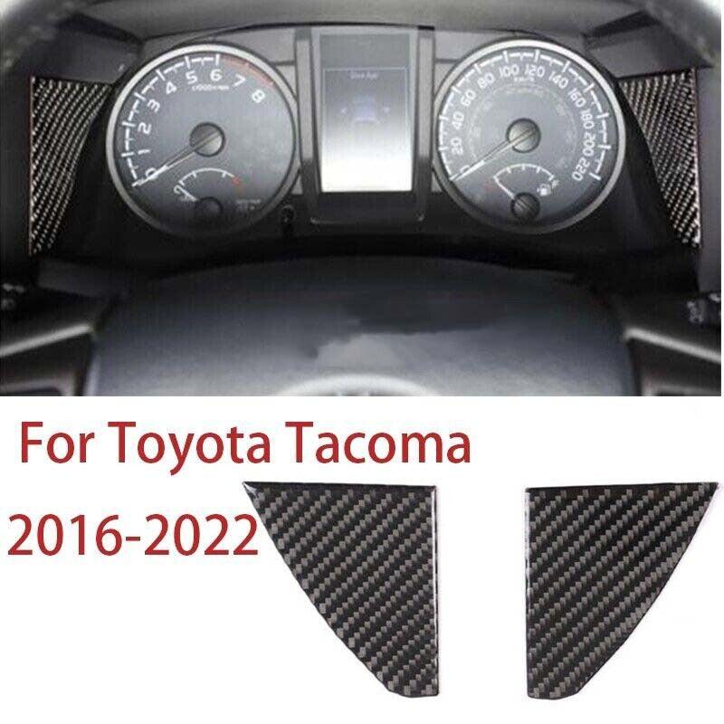Genuine Carbon Fiber Dashboard Both Sided Bezel for Toyota Tacoma 16-22
