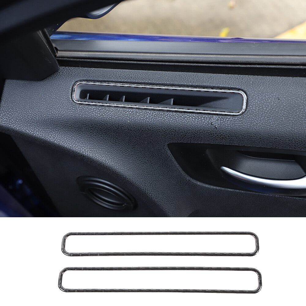 Soft Carbon Fiber Door A/c Air Outlet Vent Panel Cover for Dodge Charger 2015-22