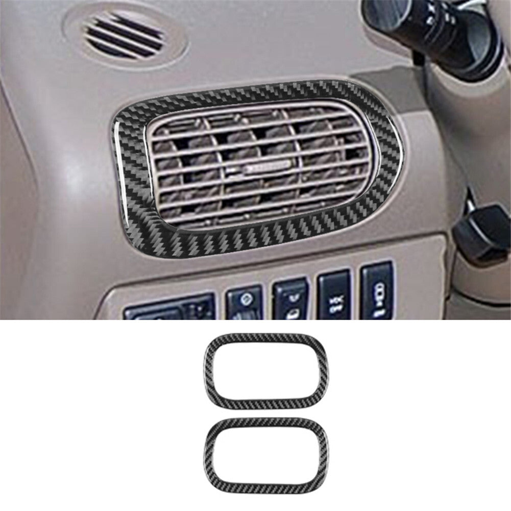2Pcs Left-right Air Vents Trim Cover Carbon Fiber for Nissan Quest 2004-2006