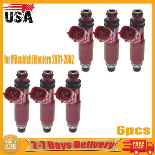 6pcs Fuel Injector MD357267 For 2001-2002 for Mitsubishi Montero Series 195500-3970