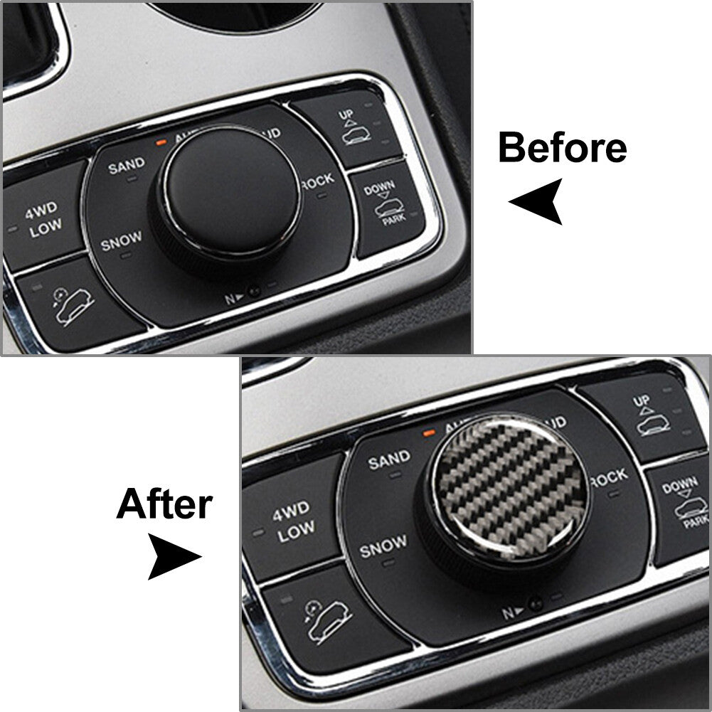 Central Console Knob Button Cover Trim Fit for Jeep Grand Cherokee 2011-22