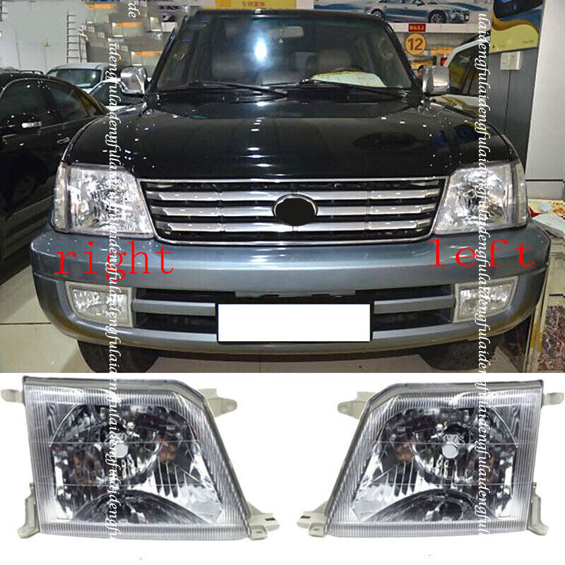 for Toyota Prado LC90 RZJ95 1998-02 Crystal Head light Lamp Replace No Bulb Pair