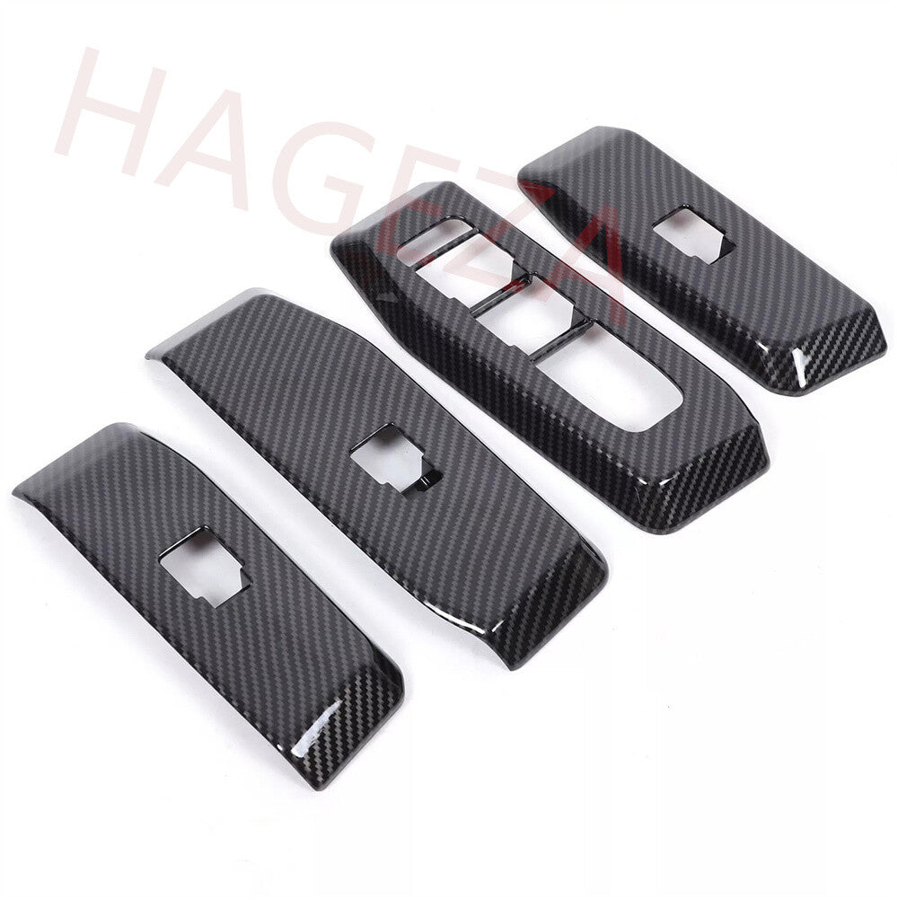 Window Lift Switch Button Trim For Toyot@ for Land Cruiser LC250 24+ABS Carbon Fiber