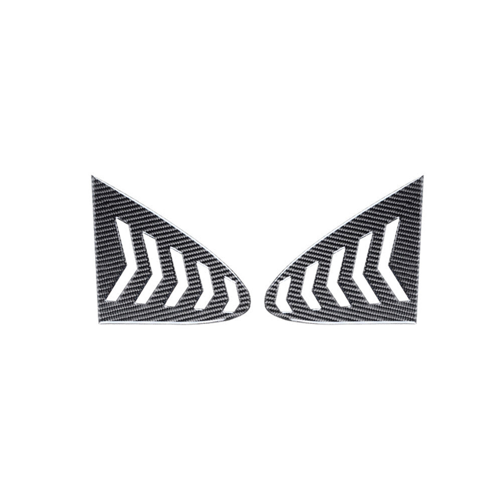 2pcs carbon fiber rear triangle glass trim for Porsche Taycan 2019-2022