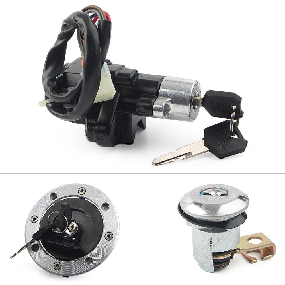 for Suzuki TL1000R GSF1200 GS500 Fuel Gas Tank Cap Ignition Switch Lock Key Set