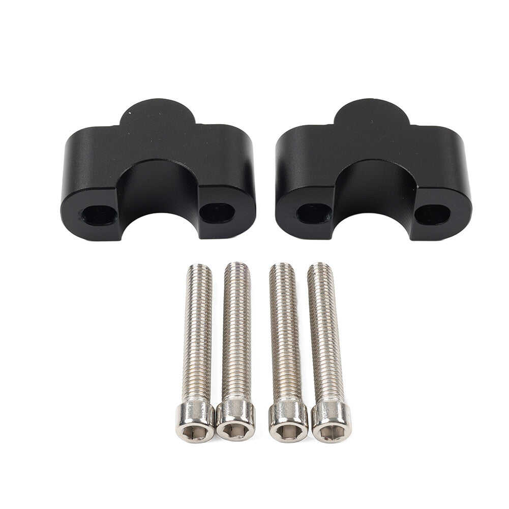 Handlebar Riser Lift Kit Clamps 7/8 Bar 25mm Height Black for Honda for Kawasaki