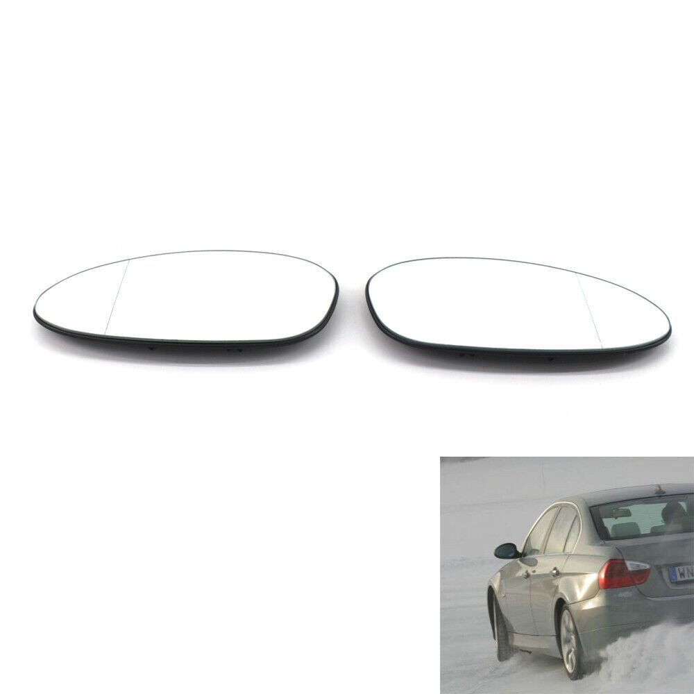 2¡Á F¨¹r for BMW 3er E90 2005-2008 Au?enspiegel Spiegelglas Links+Rechts 51167157247