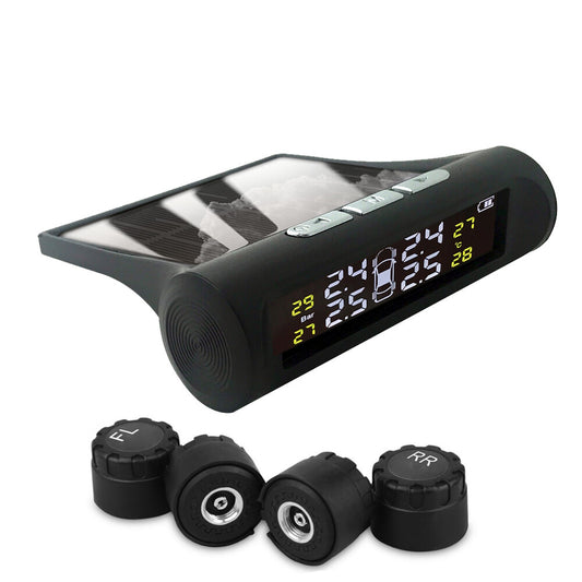 Solar Power Tire Pressure Monitor System Wireless TPMS Monitor  External Sensor