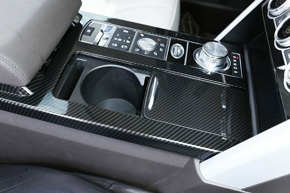 for Land Rover Discovery 5 2017-2020 Carbon Fiber Console Gear Shift Panel Cover