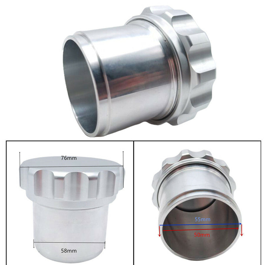 Aluminum Alloy 2 ID Weld On Cap Neck Fuel Filler Tank Water Sump Splash Bowl
