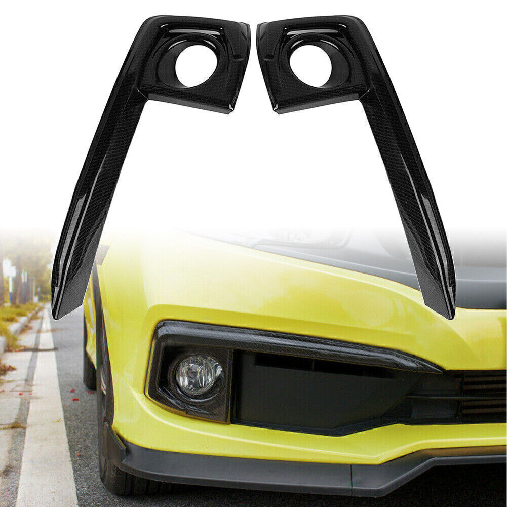Front Fog Light Lamp Cover Trim Molding for Honda for Civic 10th 2019-2021 20 Carbon
