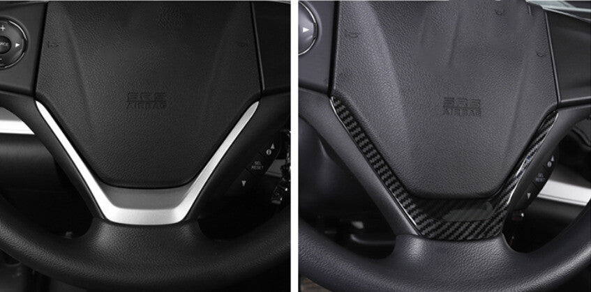 Steering Wheel Frame Cover Trim 1PCS for Honda CRV CR-V 2012-2016 Carbon Fiber