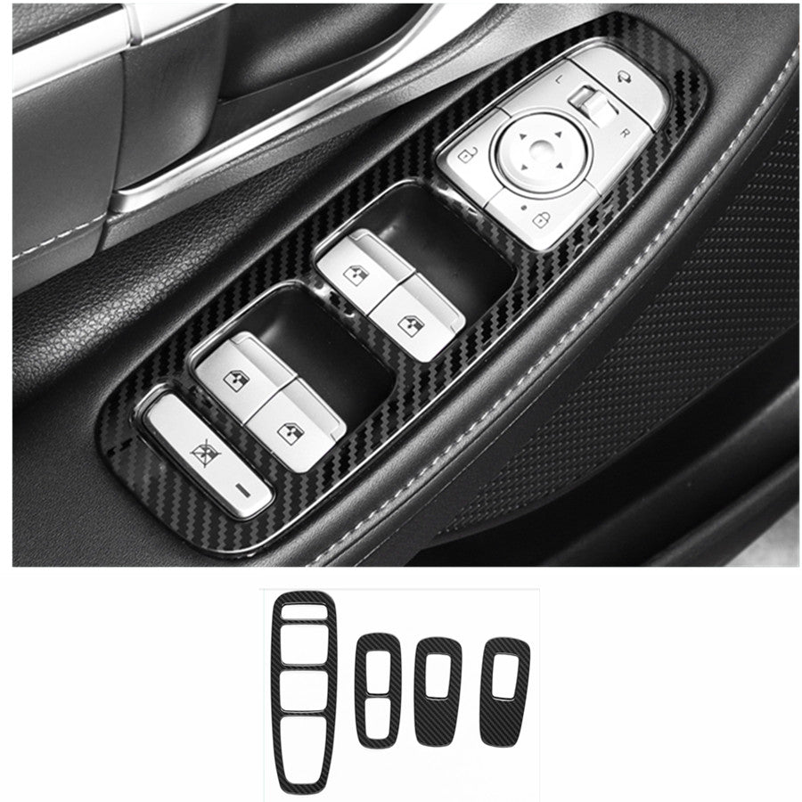 4for Hyundai Sonata 2020-2023 Carbon Steel Window Lift Panel Switch Cover Trims
