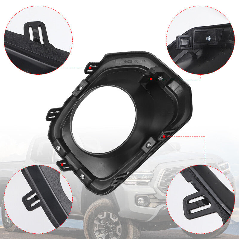 Bumper Fog Light Cover Bezel Guard Right Passenger for Toyota Tacoma 2016-2023
