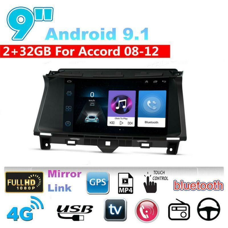 for Honda Accord 2008-2012 9 Android 9.1 2+32GB Car Stereo GPS Head Unit Player