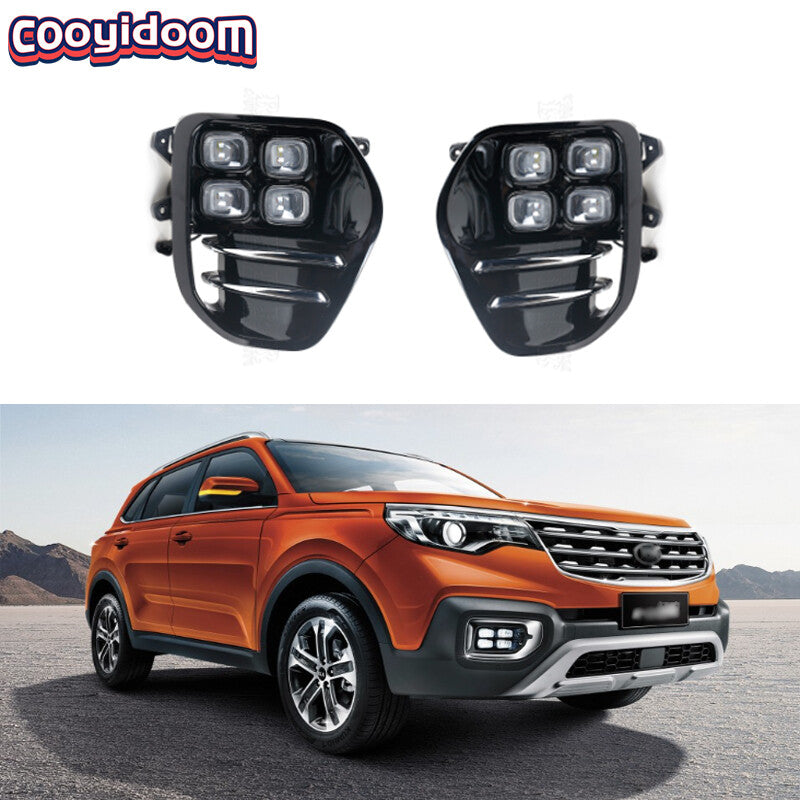 One pair of new front bumper LED DRL fog lights for Kia Sportage KX5 2016-2018