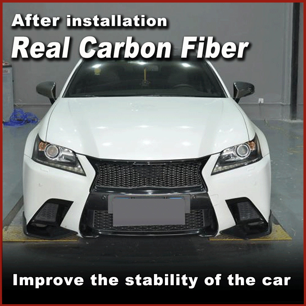for Lexus GS350 GS F Sport 2013-2015 REAL Carbon Front Bumper Lip Spiltter Flap