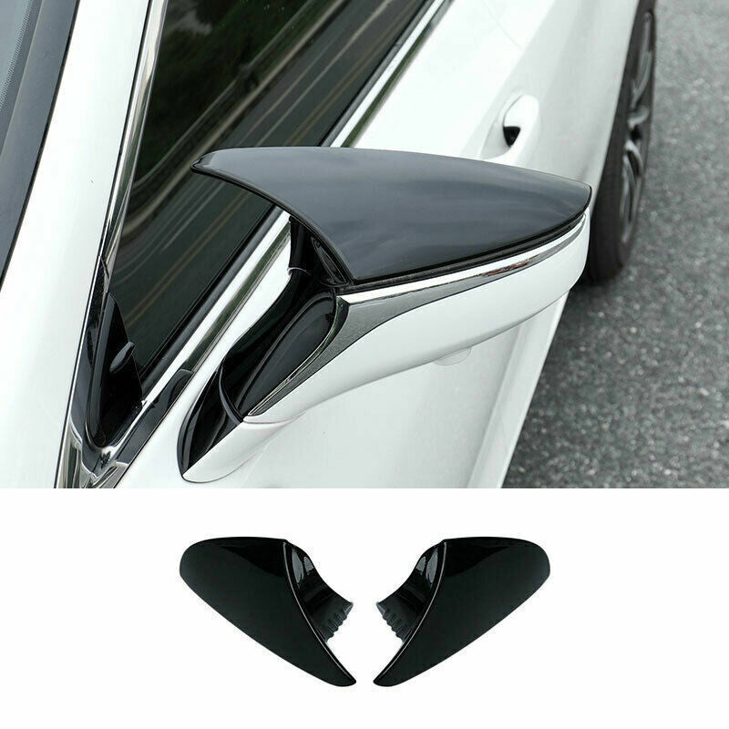 Glossy Black ABS Ox Horn Rearview Mirror Cover Cap Trim for Lexus RC for ES LS LC UX