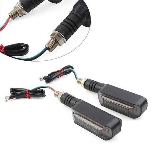2pcs M10 LED Turn Signal Flasher Blinker Brake Stop Tail Light DRL Lamp