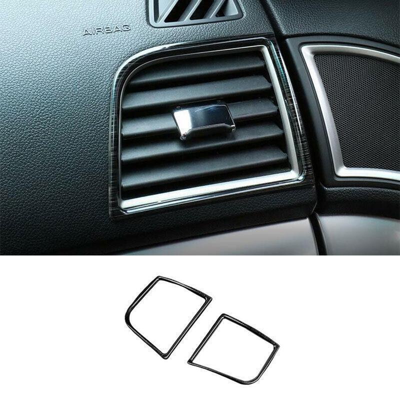for Ford Explorer 2011-2019 Black Steel Console LR Air Outlet Vent Trim 2PCS
