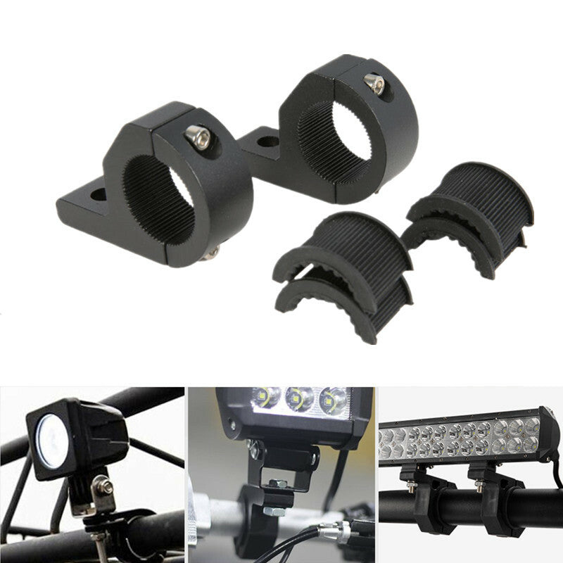 Car LED Work Light Bull Mounting Bracket Clamp Rail Ring Aluminum Alloy Holder